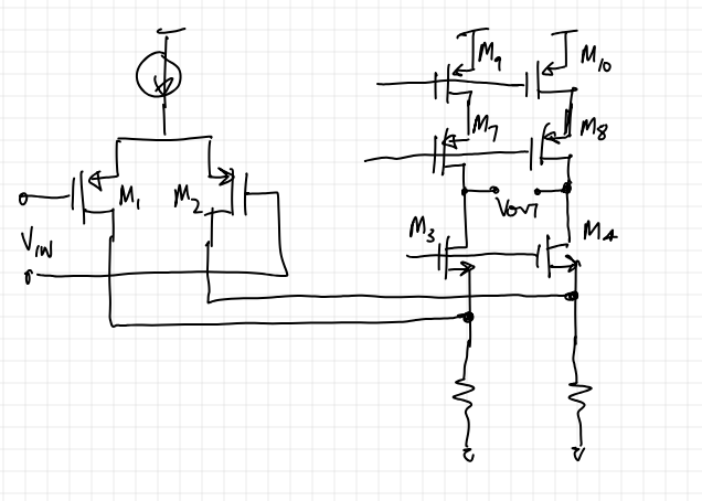 Folded Cascode with resistor load