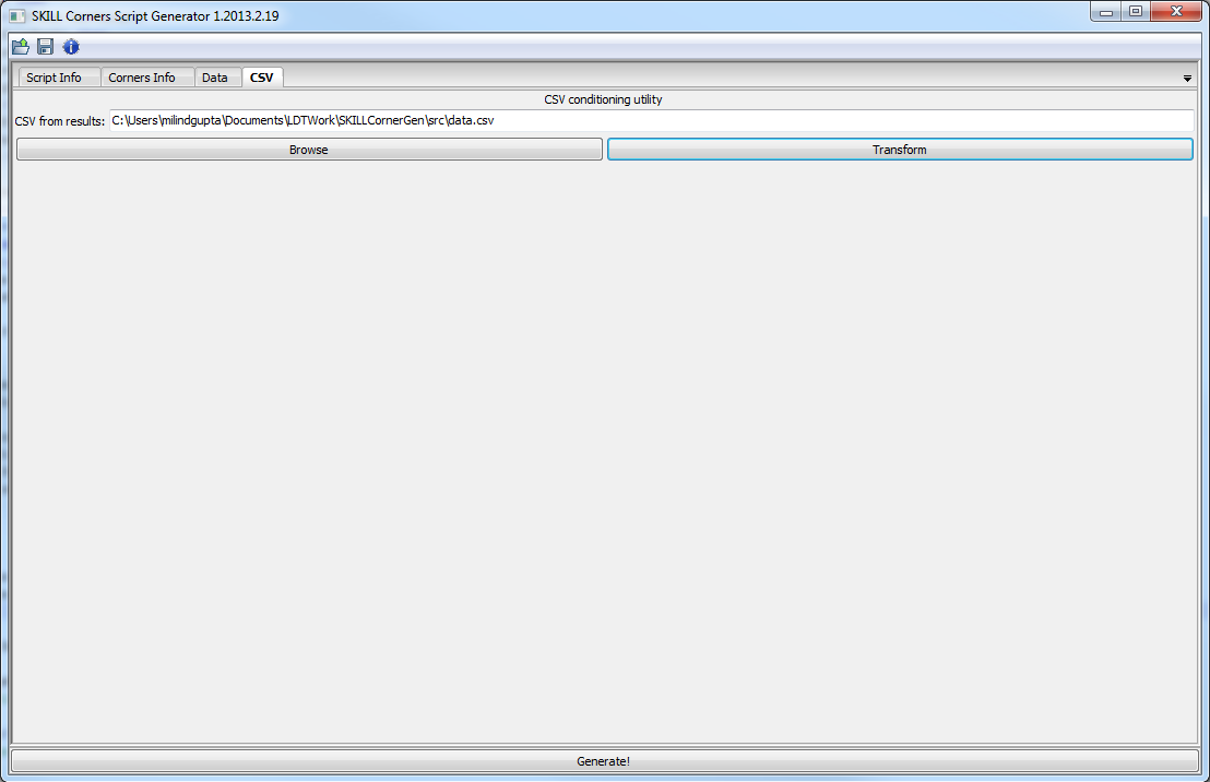 CSV Tab
